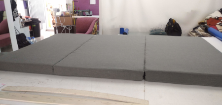 Colchón plegable para furgo camperizada - Colchón desplegado