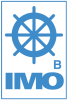 Logo de IMO, certificación de seguridad contra incendios.